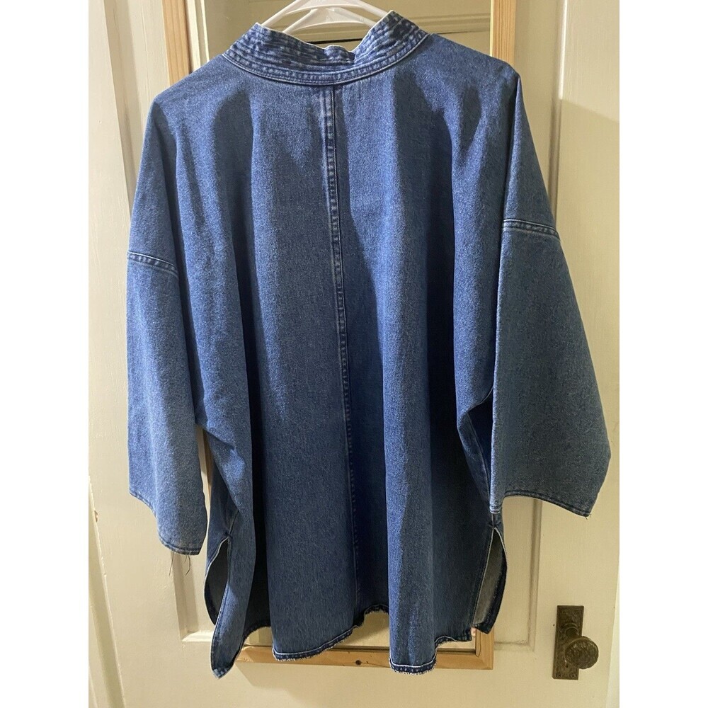 East Bay Mercantile Vintage 80’s 100% Denim Chore Smock Made In USA Size XL - Picture 3 of 16